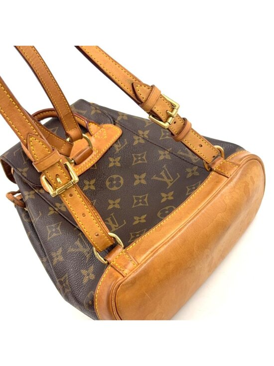 Louis Vuitton Minimontsouris Monogram Leather Brown Backpack Gold main image 11